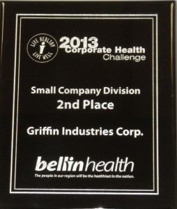 2nd Place Award – 2013 Bellin Corporate Health Challenge